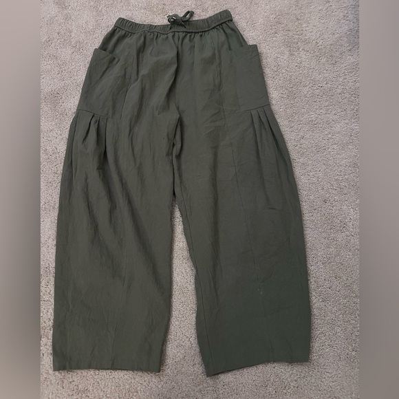 Wide leg high waisted linen pants - Picture 1 of 2